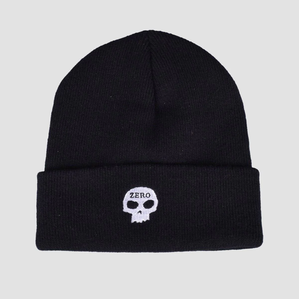 Zero Single Skull Embroidered Beanie Black